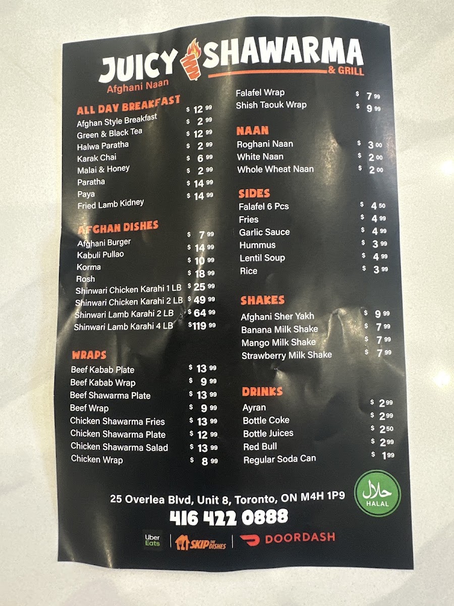 Juicy Shawarma & Grill Photo Menu 6
