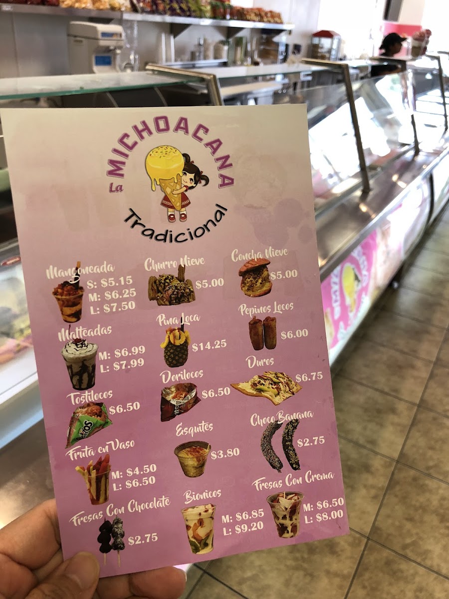 La Michoacana Ice Cream Shop Photo Menu 9