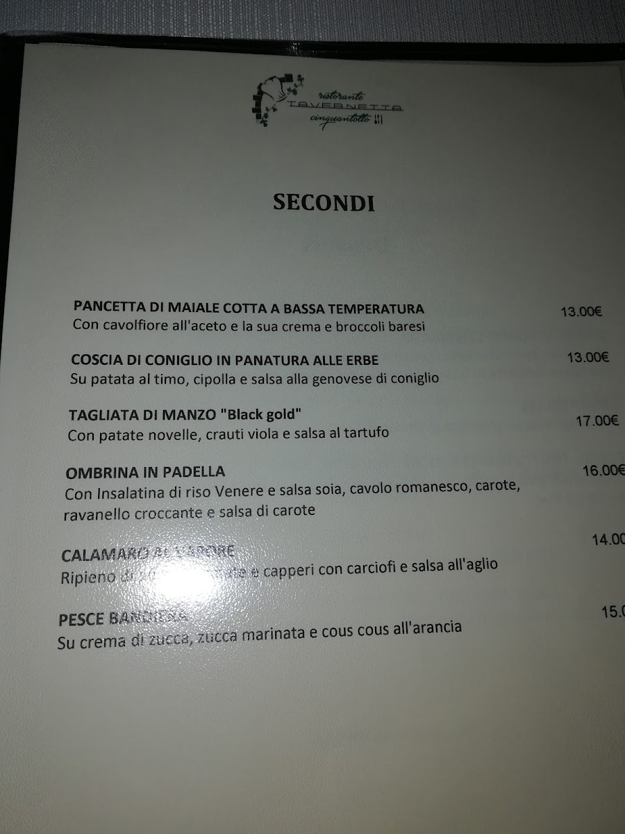 Tavernetta Cinquantotto Photo Menu 10