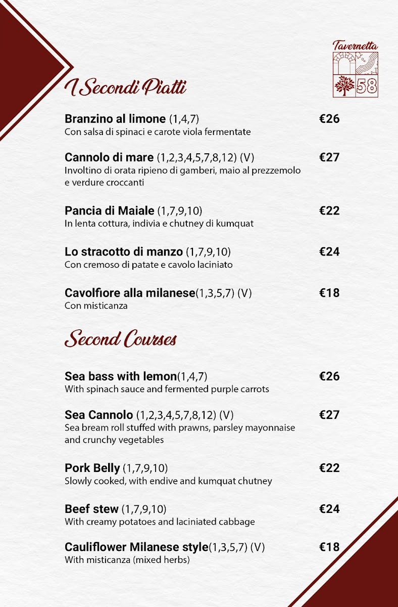 Tavernetta Cinquantotto Photo Menu 3