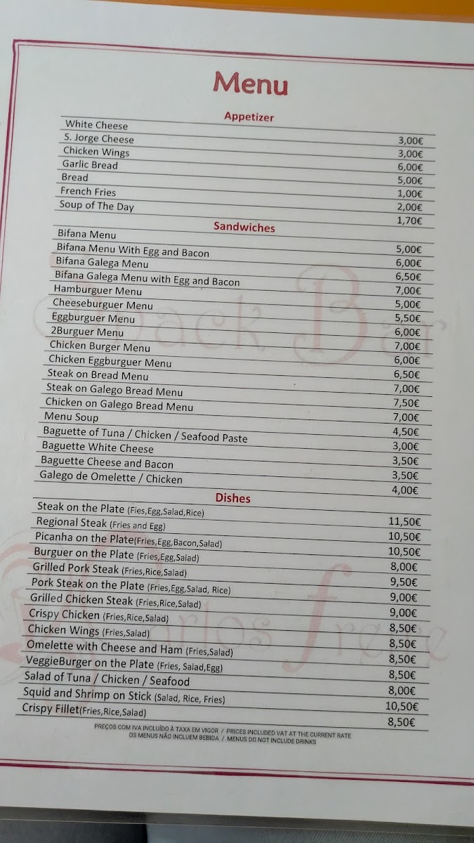 Snack Bar Carlos Freire Photo Menu 7