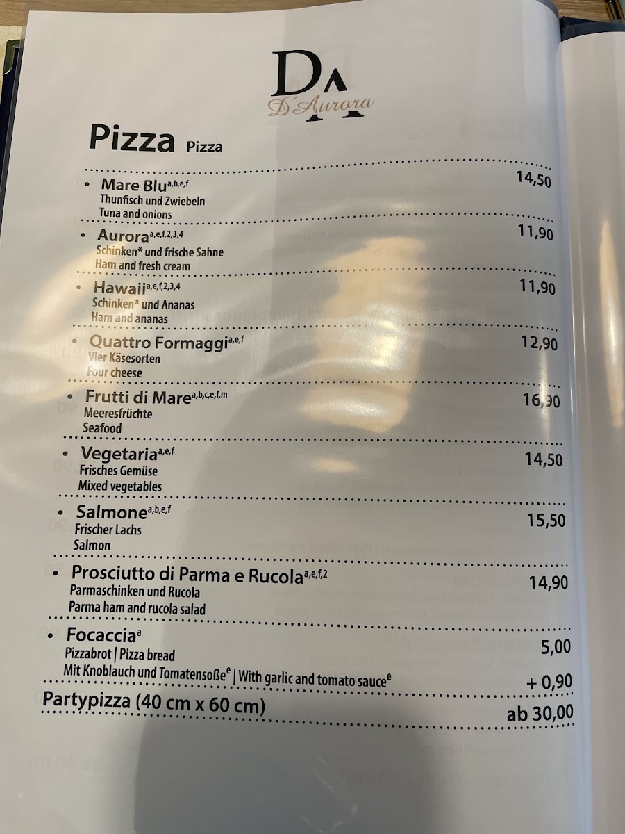 Ristorante Pizzeria D'Aurora Photo Menu 6