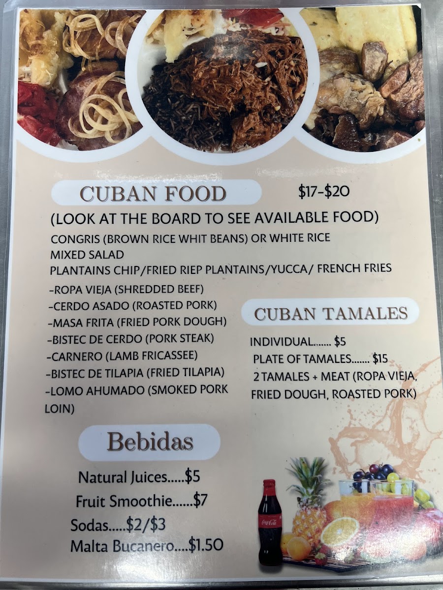 Chicha's Latin Food Photo Menu 1