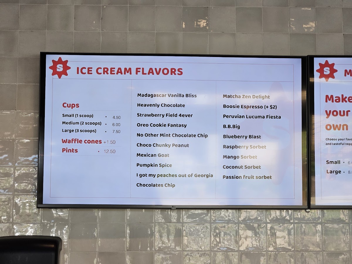 Sunny Ice Cream Photo Menu 1