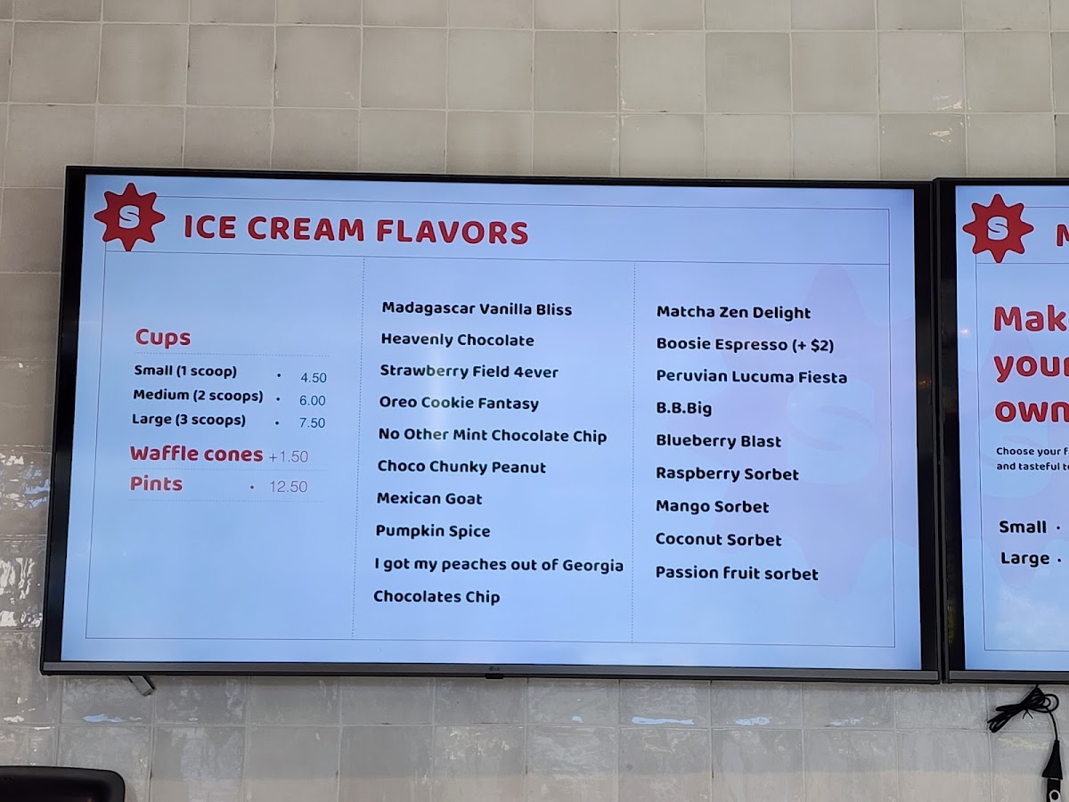 Sunny Ice Cream Photo Menu 2
