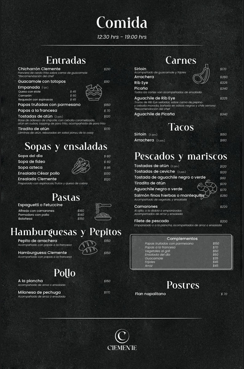 Clemente Restaurante Photo Menu 2