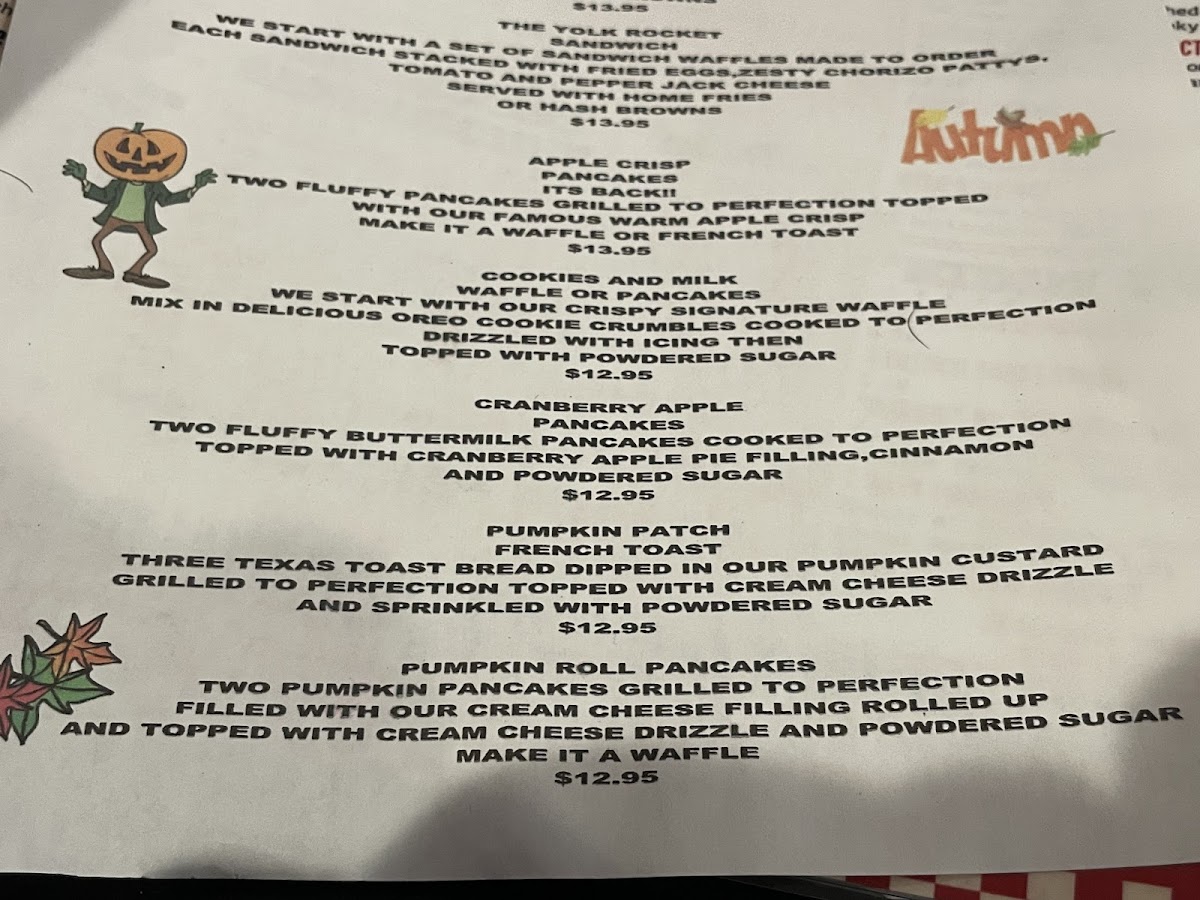 Charlene's Diner Photo Menu 1