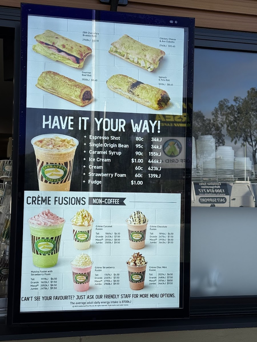 Zarraffa's Coffee Munno Para Photo Menu 2