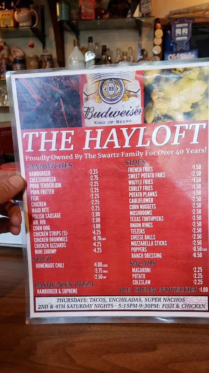 Hayloft Photo Menu 1