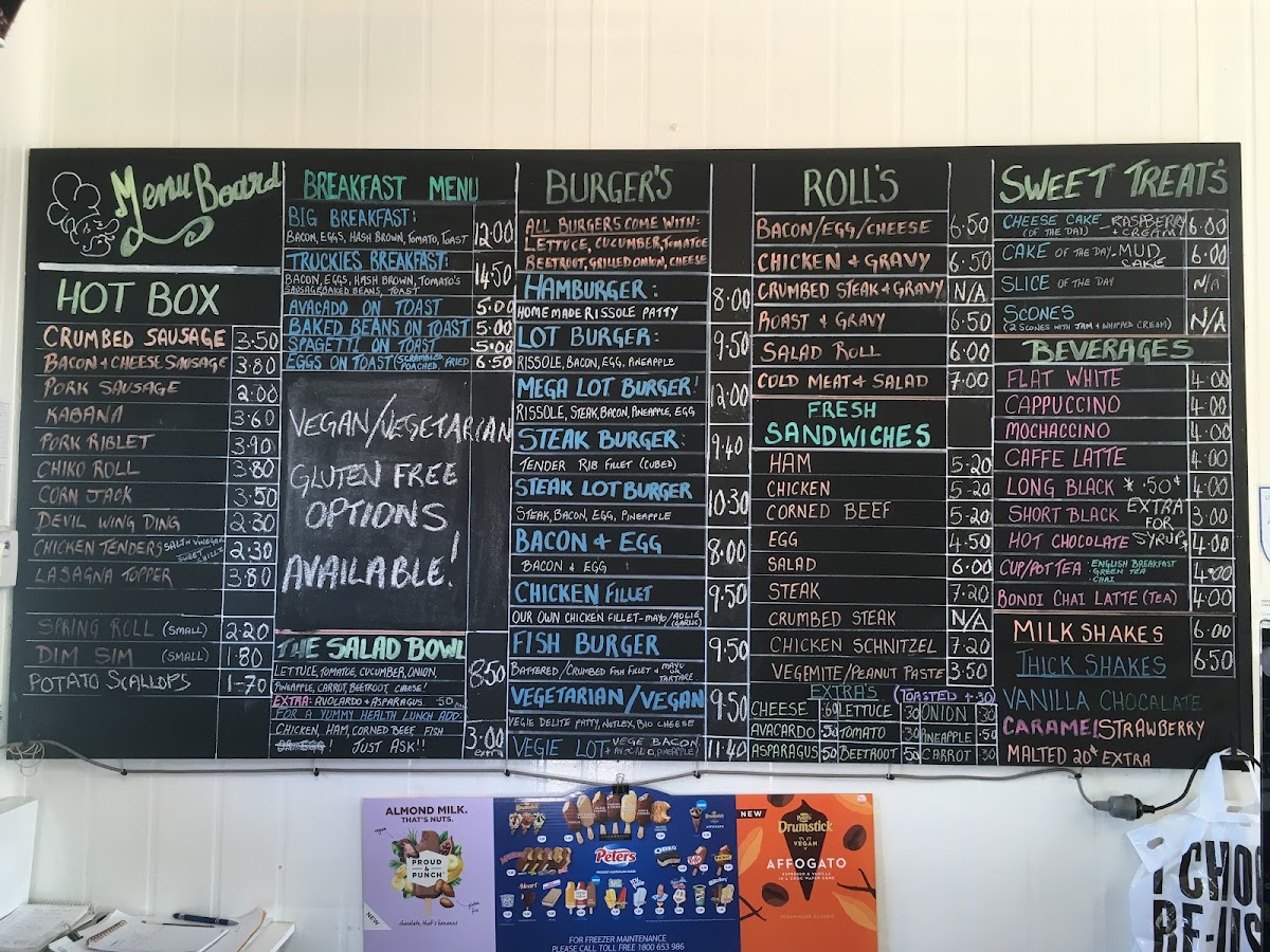 Wooroolin Cafe and Convenience Photo Menu 1