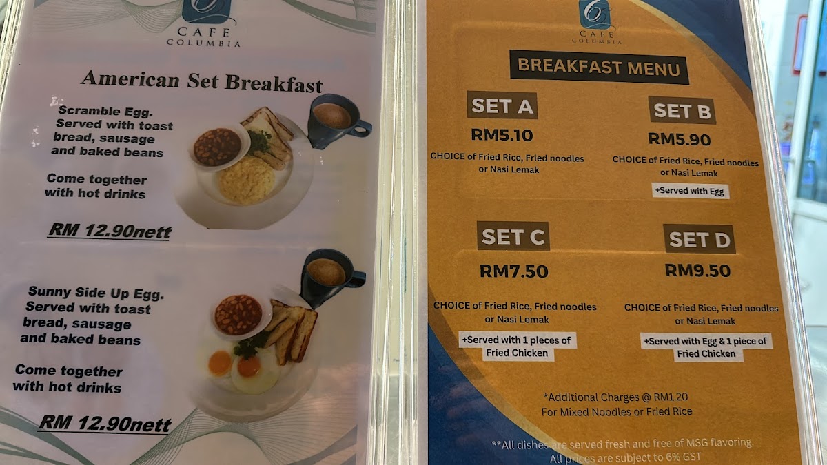 Restoran Cafe Columbia Photo Menu 1