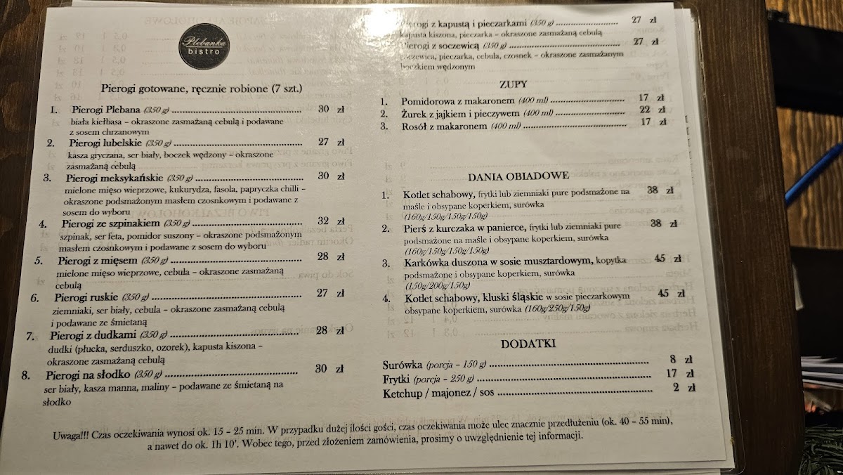 Plebanka Bistro Photo Menu 10