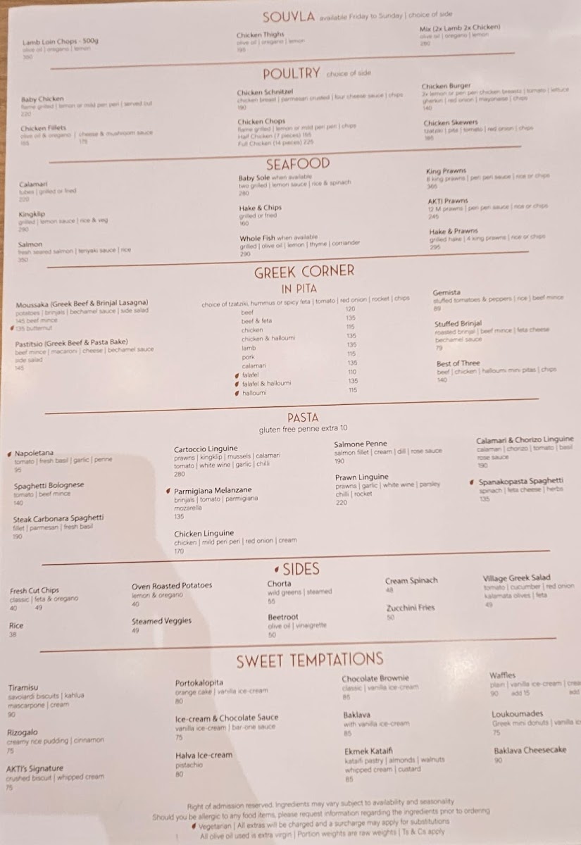 AKTI Mediterranean Rosebank Photo Menu 1