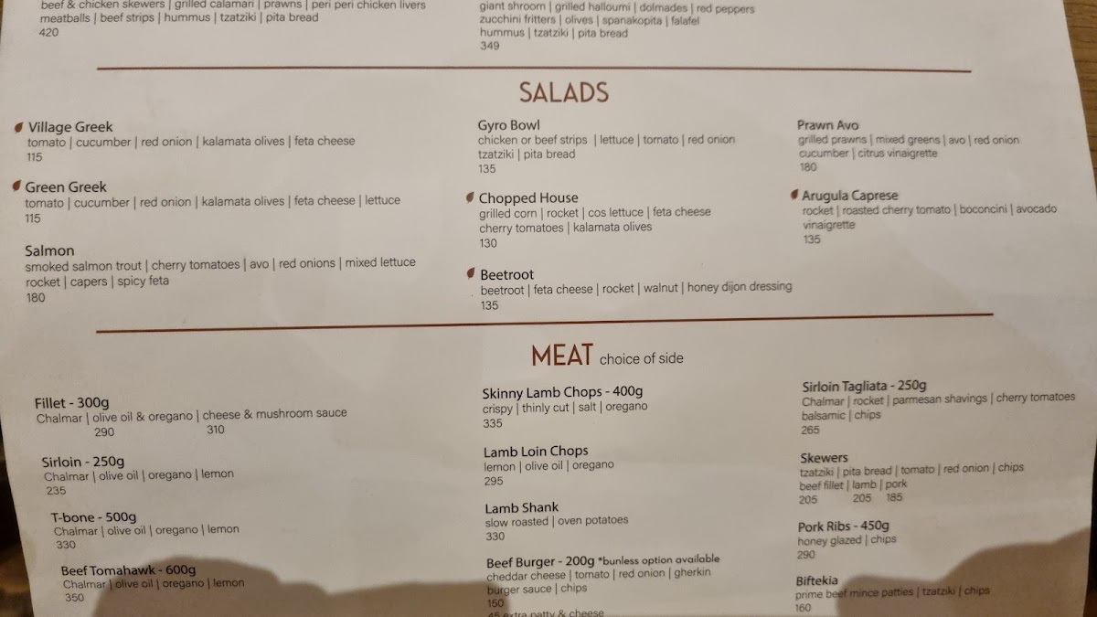 AKTI Mediterranean Rosebank Photo Menu 3