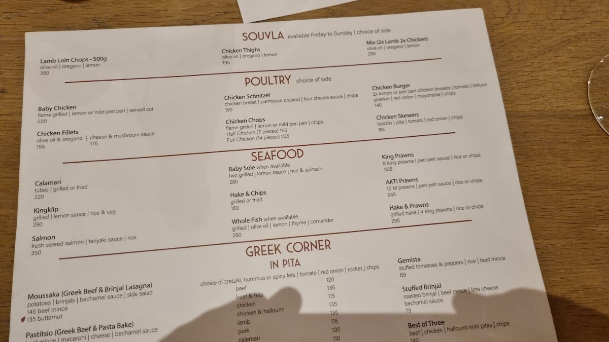 AKTI Mediterranean Rosebank Photo Menu 4