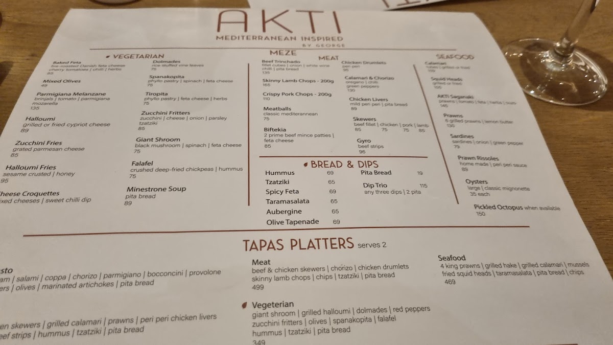 AKTI Mediterranean Rosebank Photo Menu 6