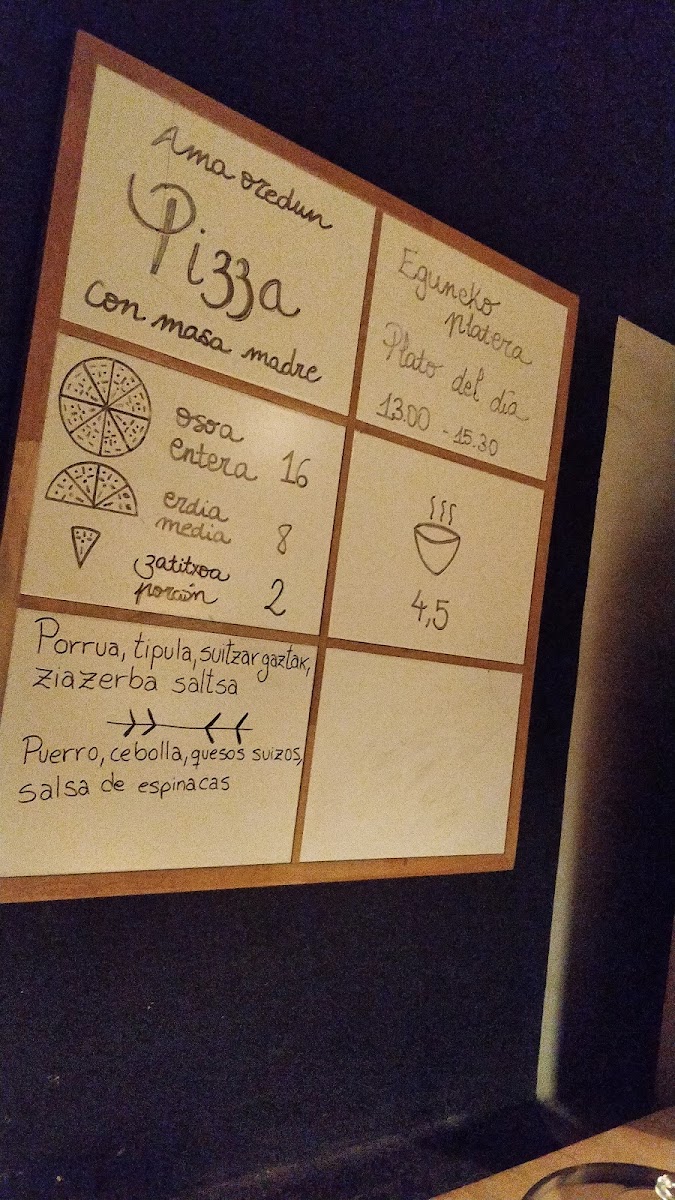 Arizmendi Pizzería Donostia Photo Menu 3