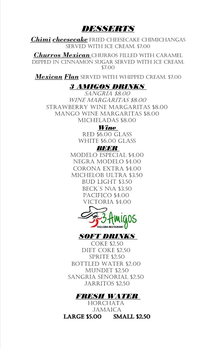 Tres Amigos Taqueria Photo Menu 4