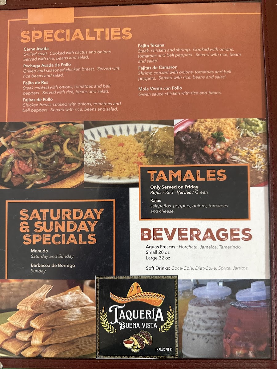 Taquería Buena Vista Photo Menu 4