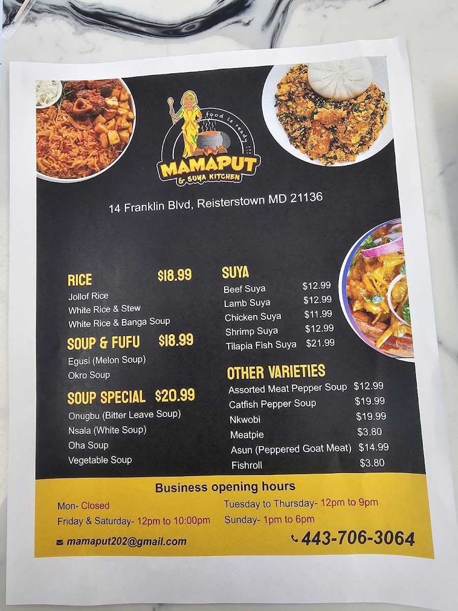 Mamaput and Suya Kitchen Photo Menu 2