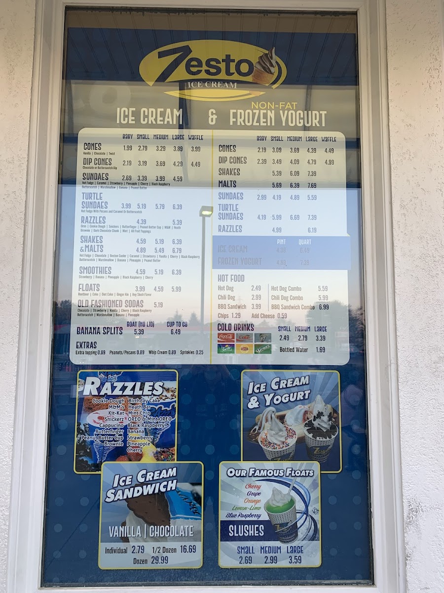 Zesto Ice Cream Photo Menu 2