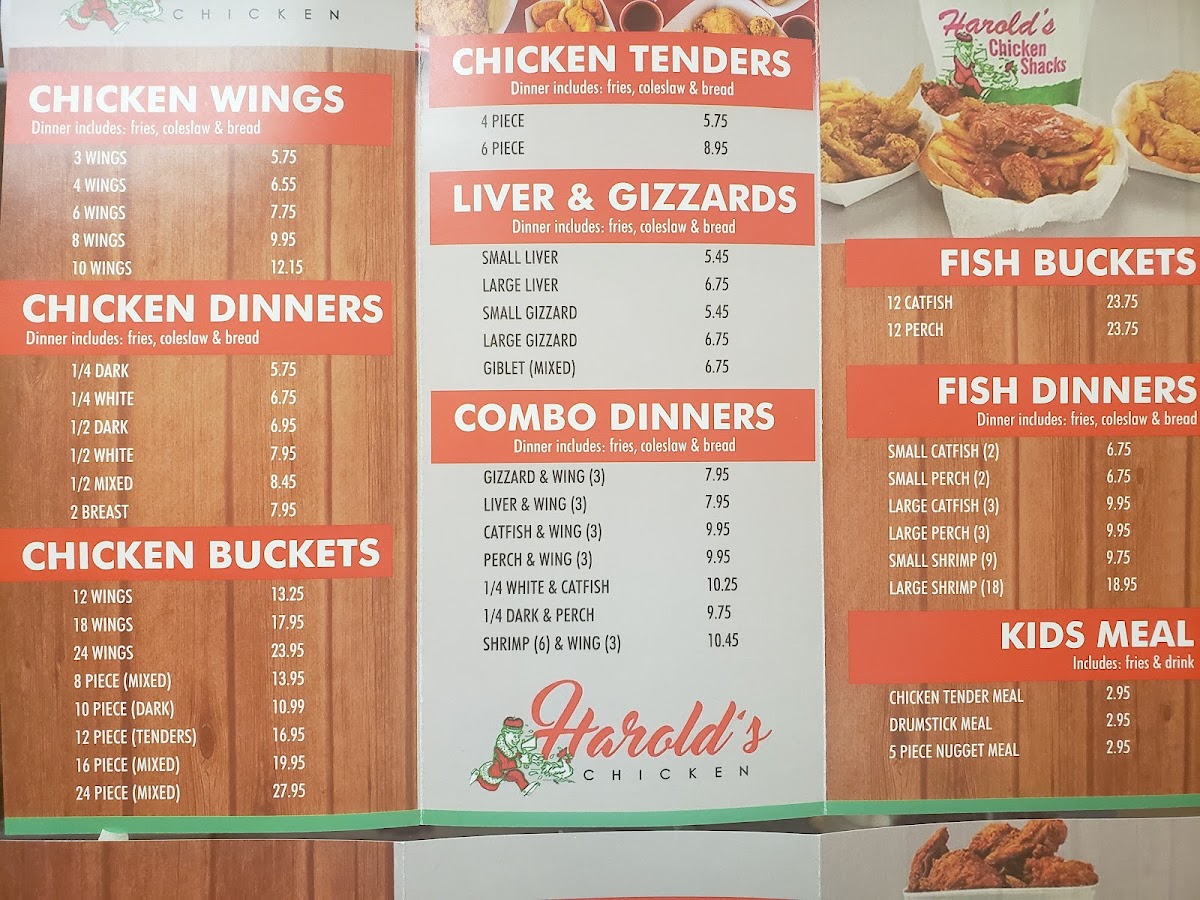 Harold's Chicken Shack #30 Photo Menu 2