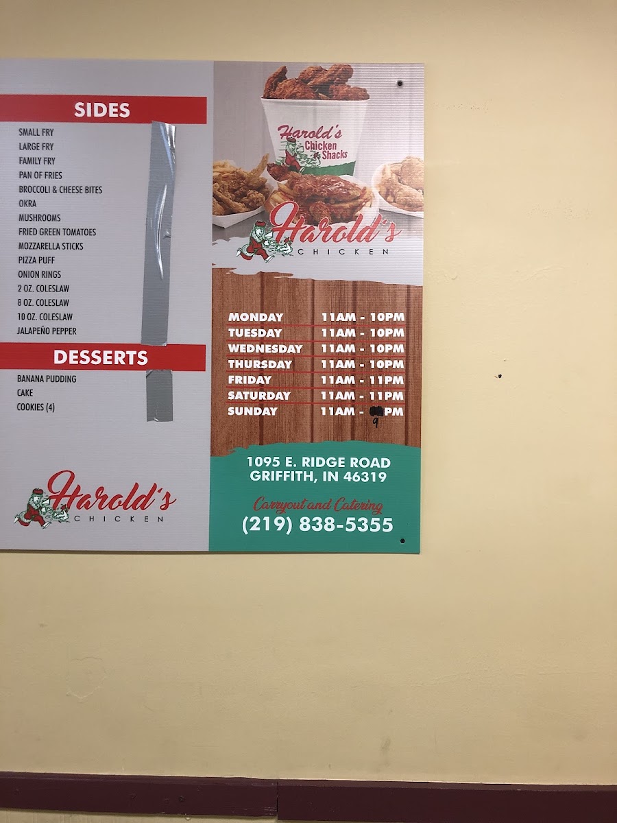 Harold's Chicken Shack #30 Photo Menu 3