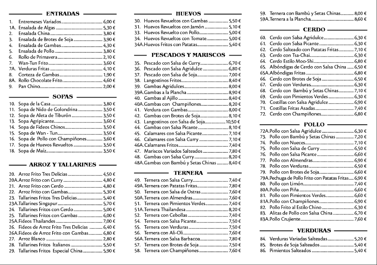 Restaurante Chino Pekin Photo Menu 1