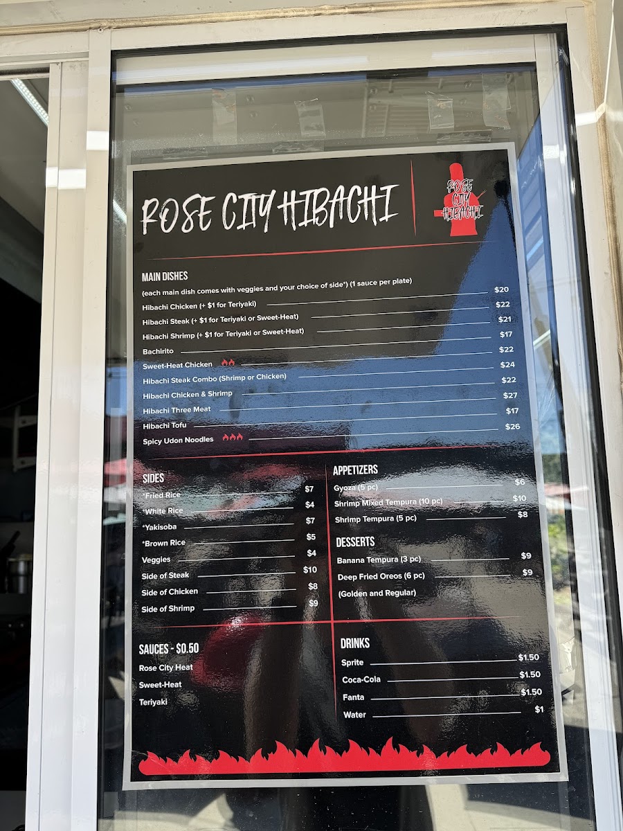 Rose City Hibachi Photo Menu 1