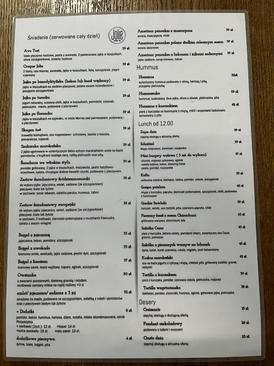 Jolie - Brasserie Cafe Photo Menu 3