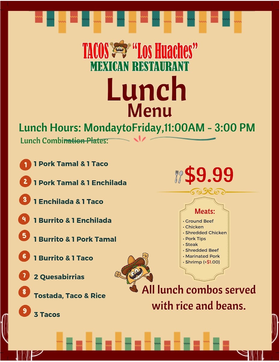 Tacos Los Huaches Mexican restaurant Photo Menu 4