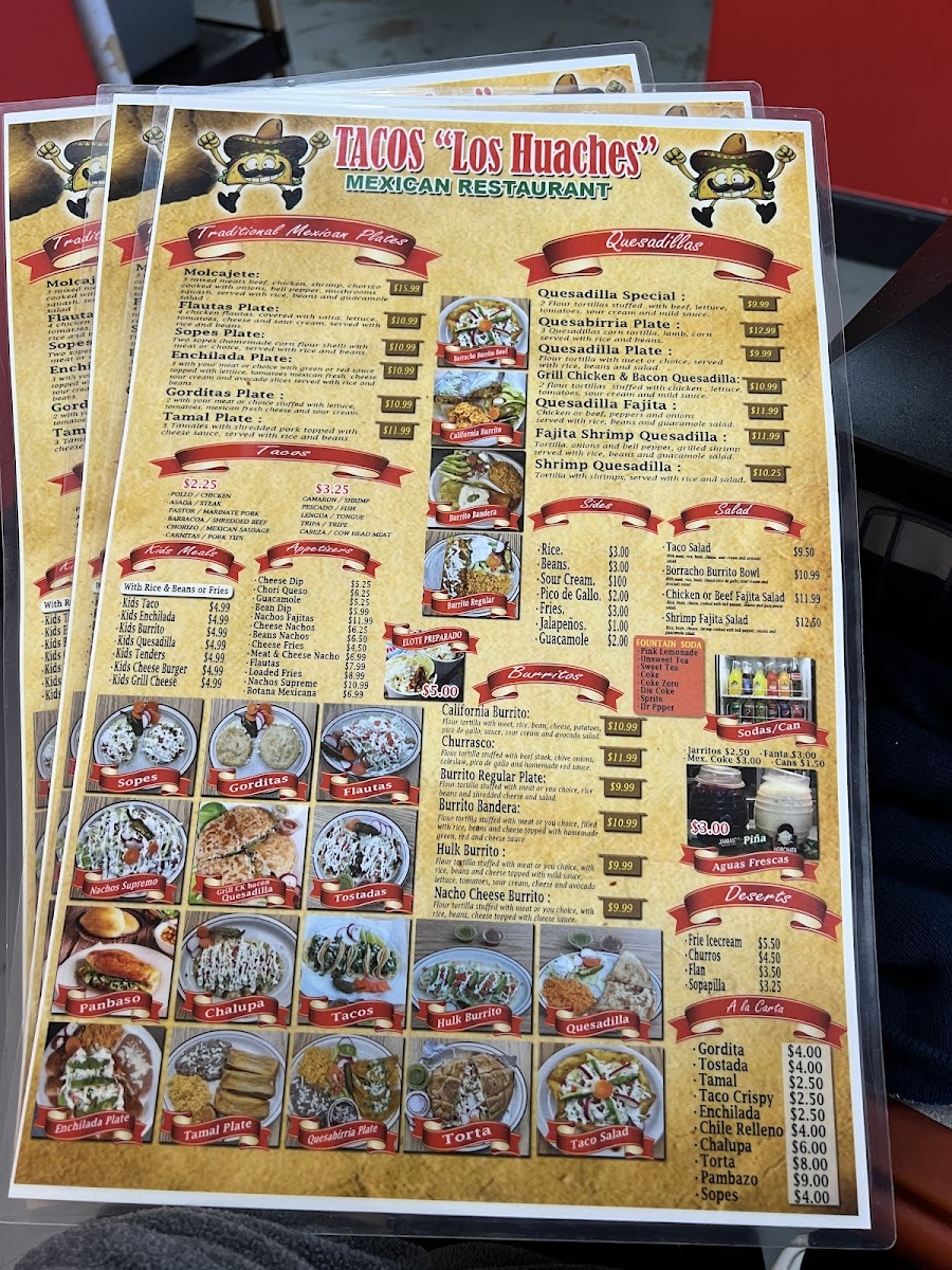 Tacos Los Huaches Mexican restaurant Photo Menu 8