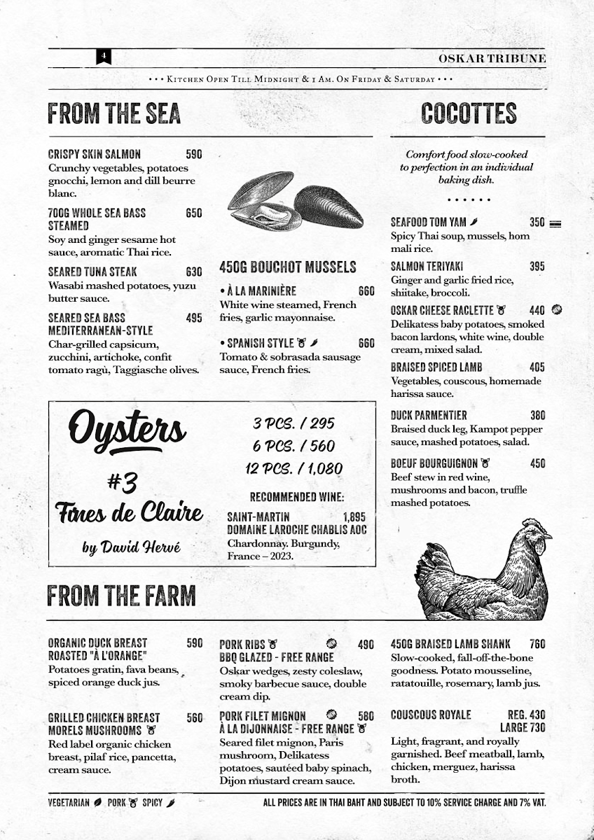 Oskar Bistro Bangkok Photo Menu 4