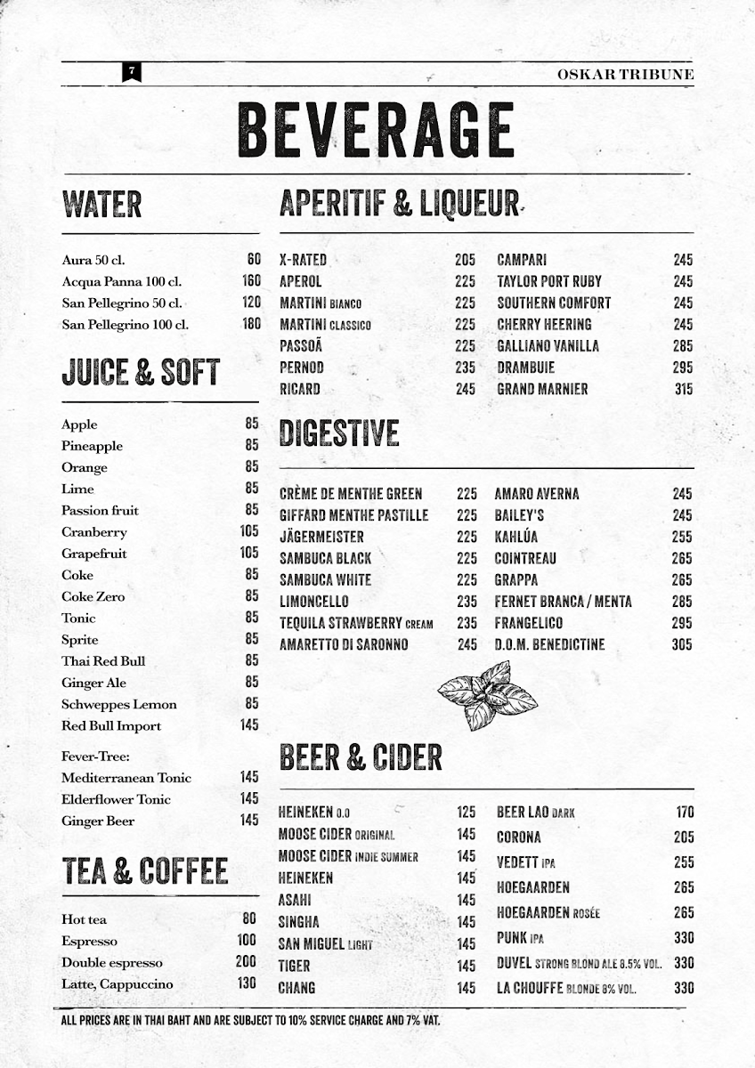 Oskar Bistro Bangkok Photo Menu 5