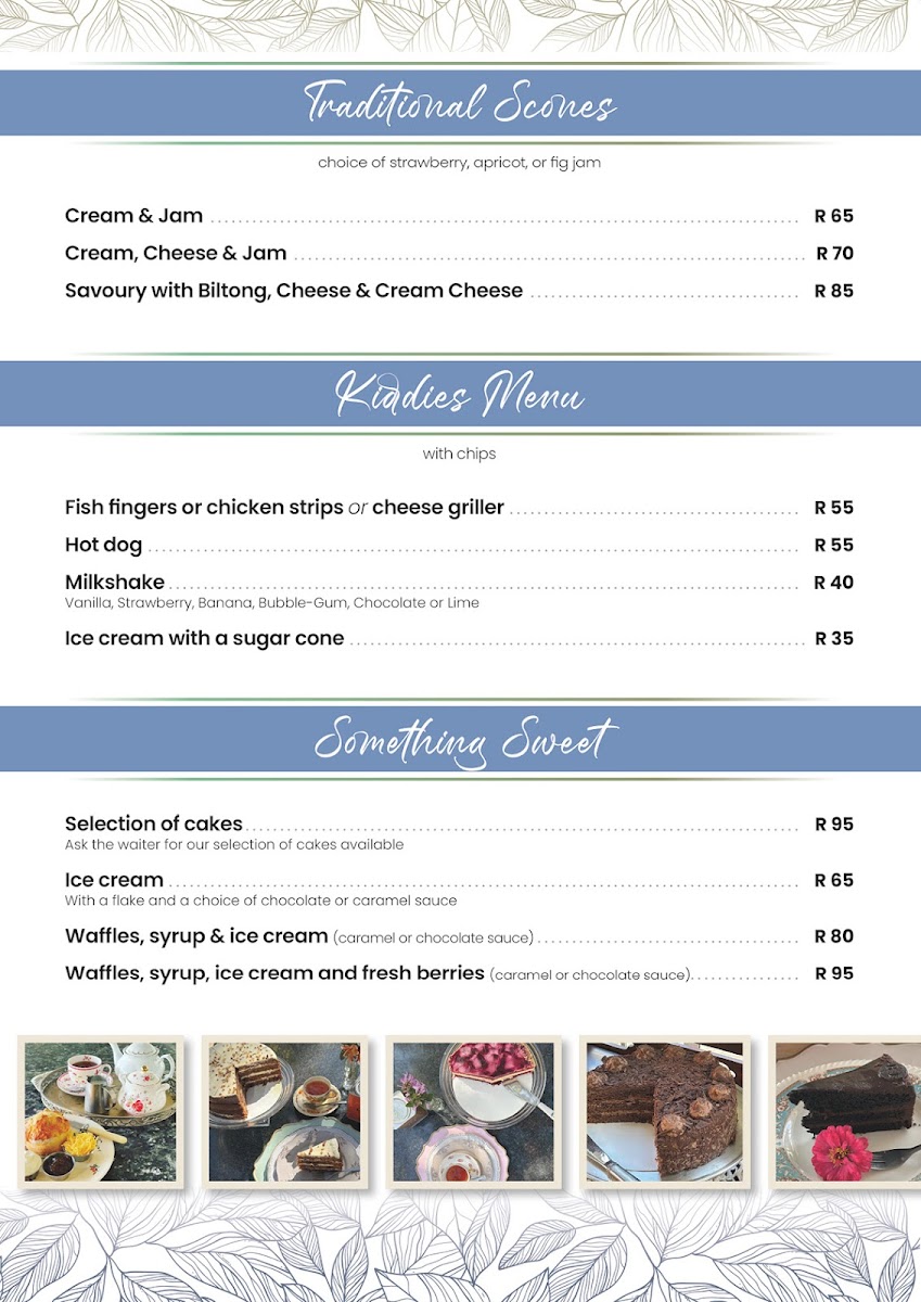 Ouma Isie's Tea Garden and Restaurant Photo Menu 6