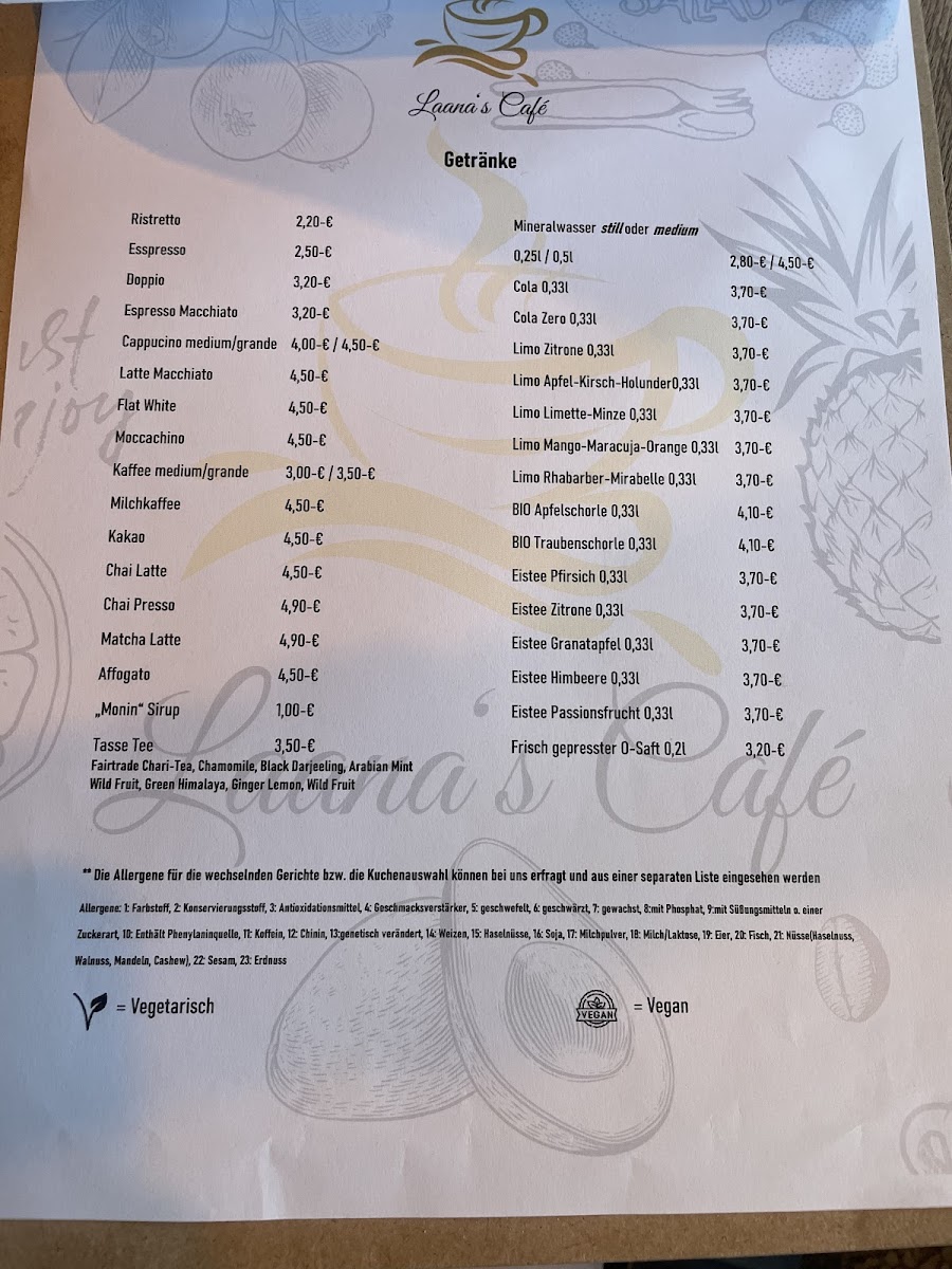 Laana's Café Photo Menu 2