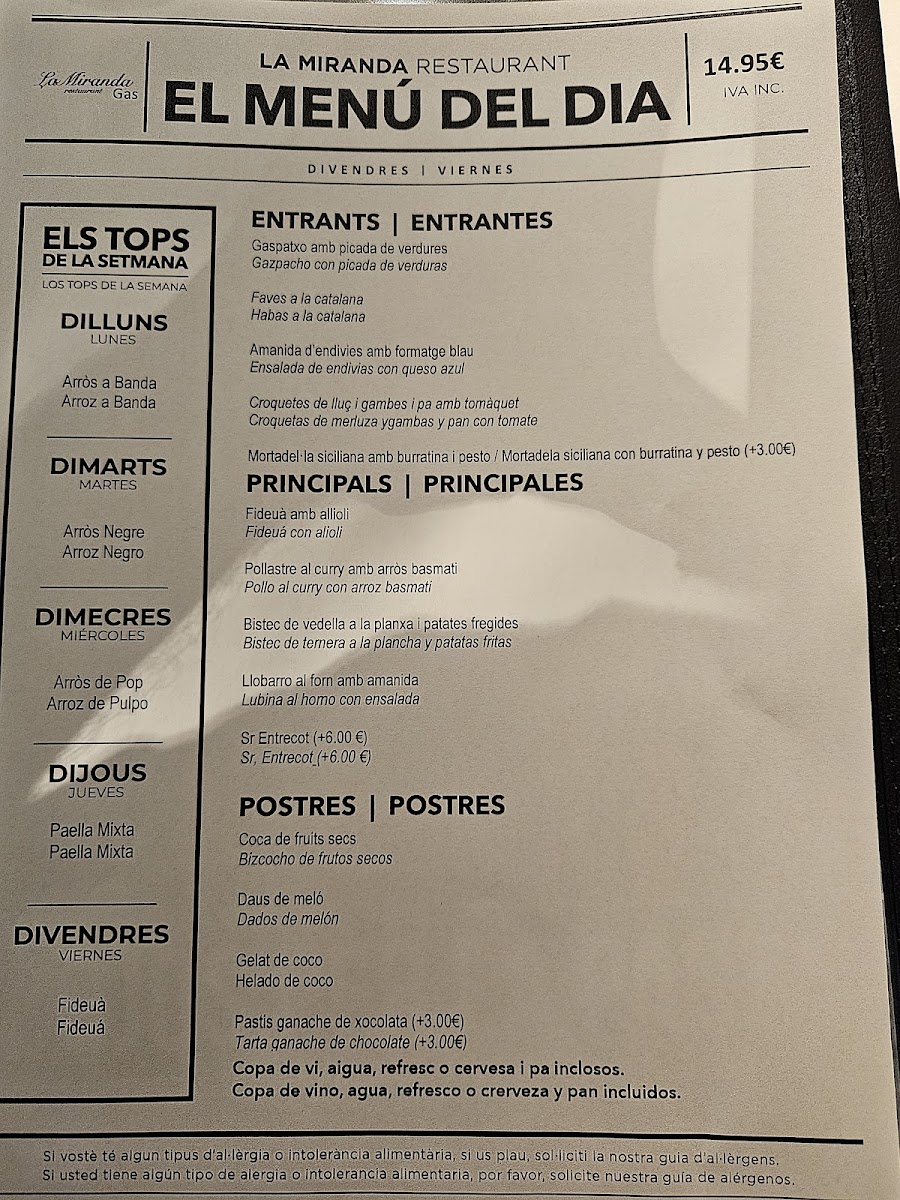 La Miranda Photo Menu 10