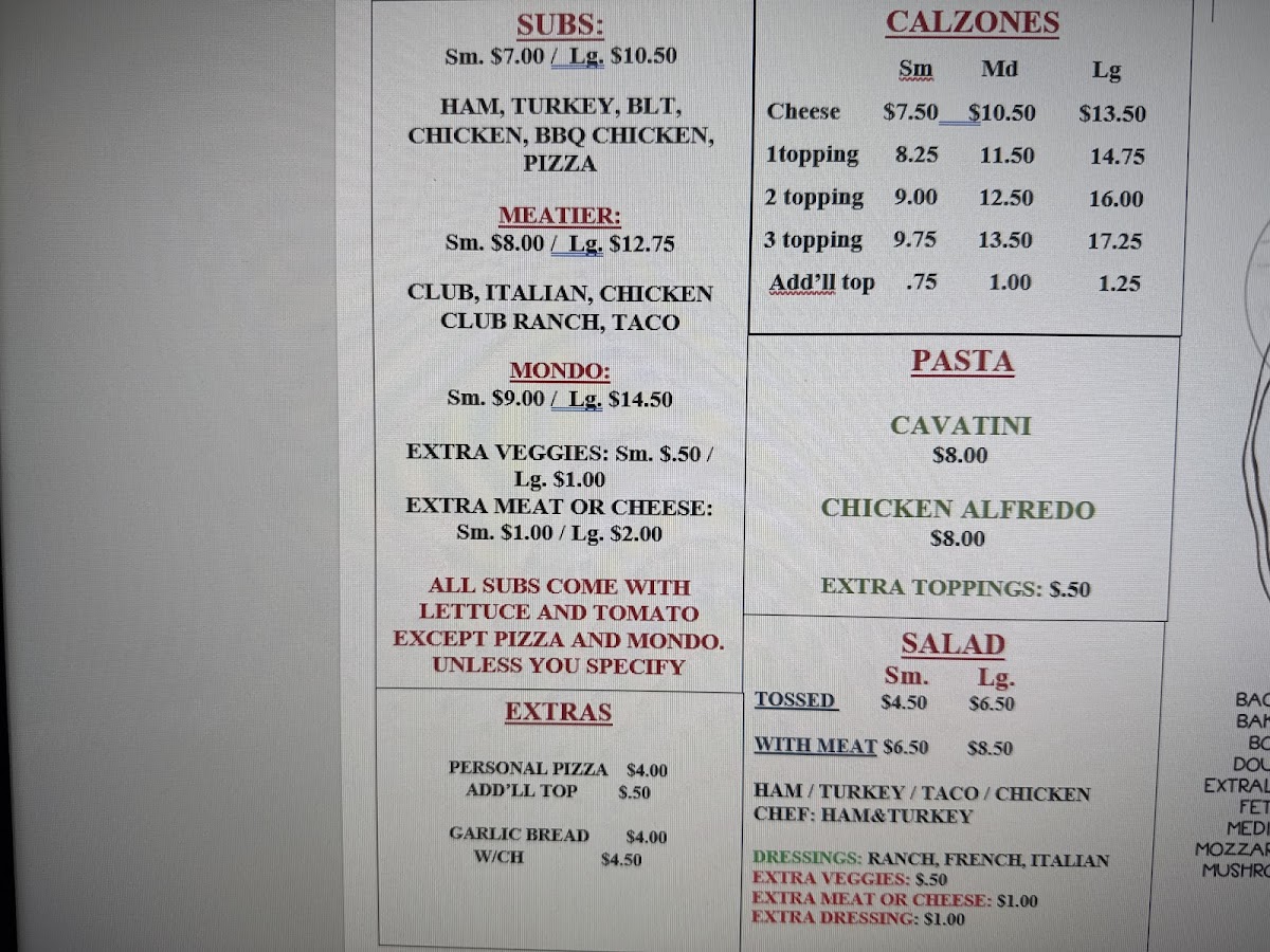 Edon Pizza Photo Menu 2