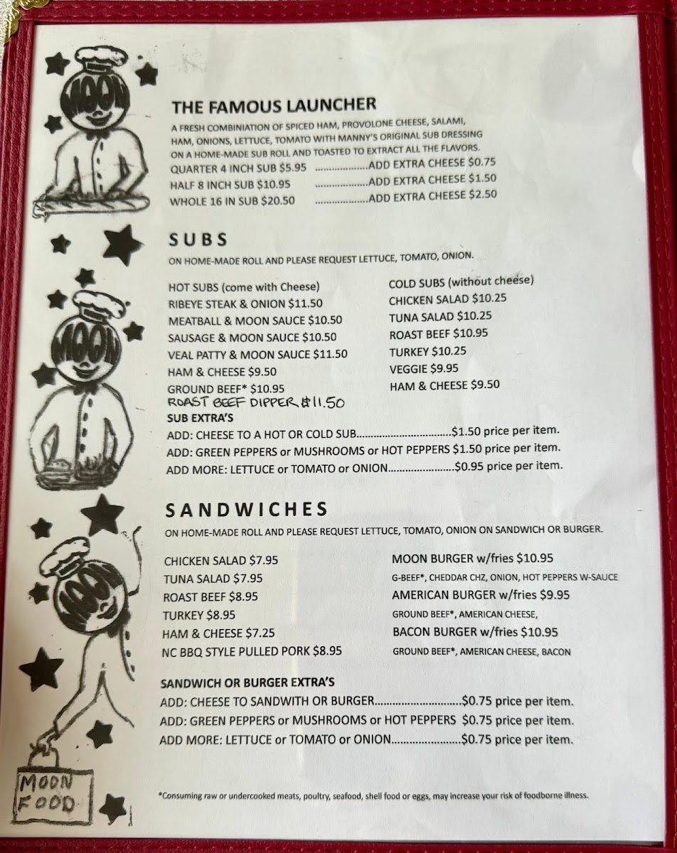 Manny’s Moon Pizza ‘Rant Photo Menu 2