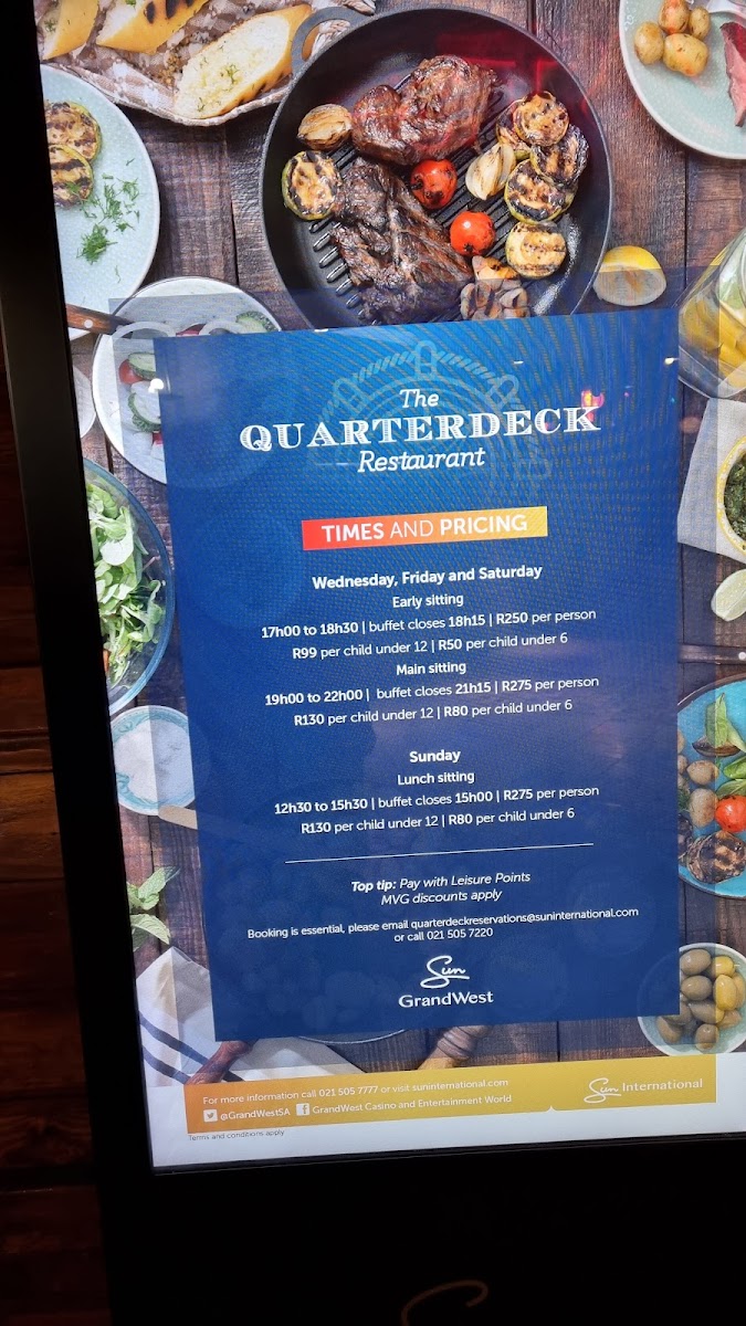 The Quarterdeck Restaurant Photo Menu 2