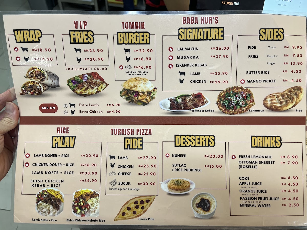 Baba Hur Turkish Food Photo Menu 2