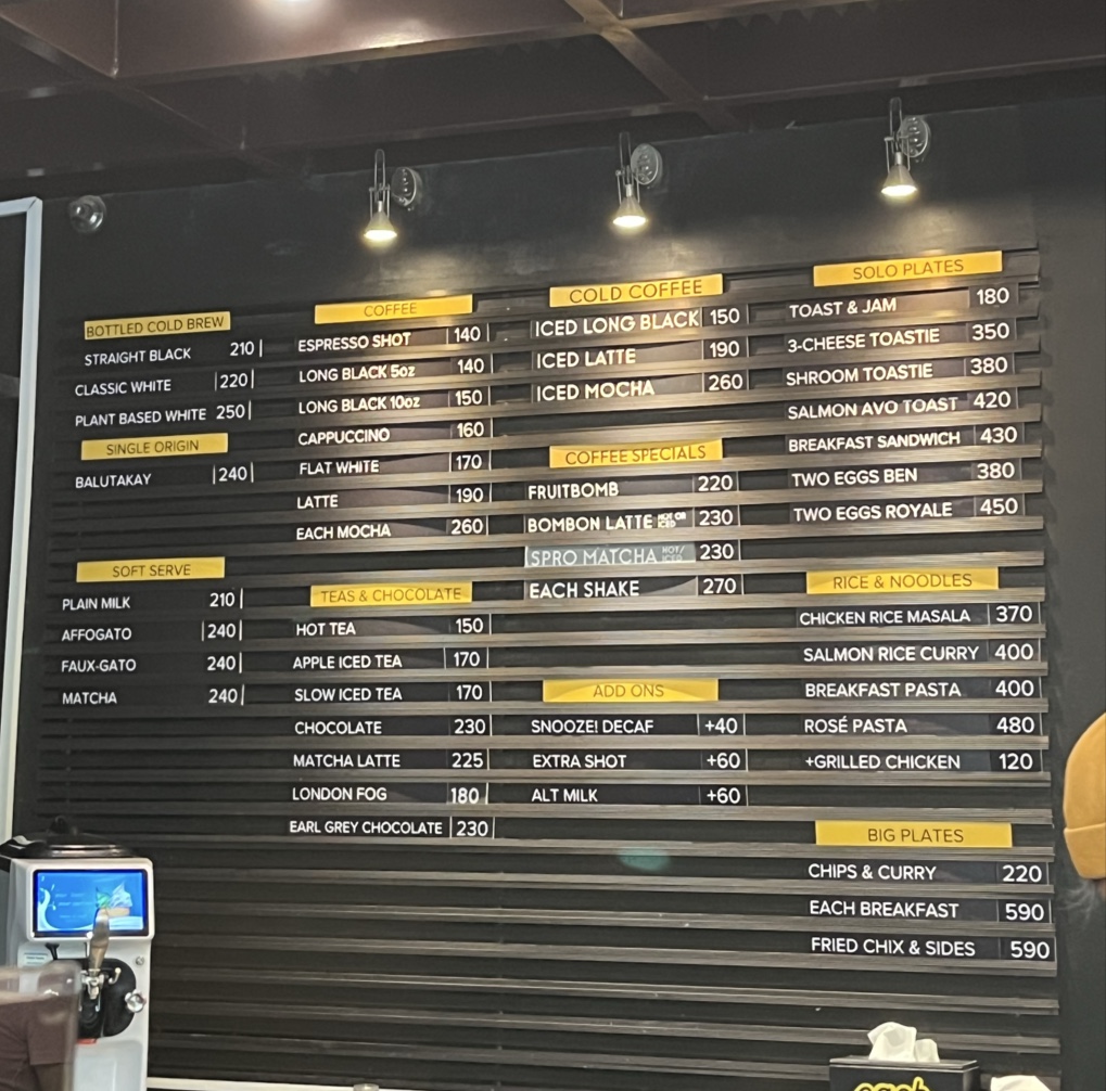 Exchange Alley Coffee House Photo Menu 1