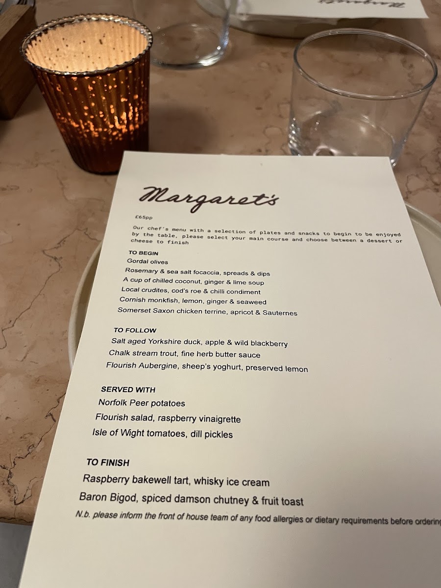 Margaret's Cambridge Photo Menu 10