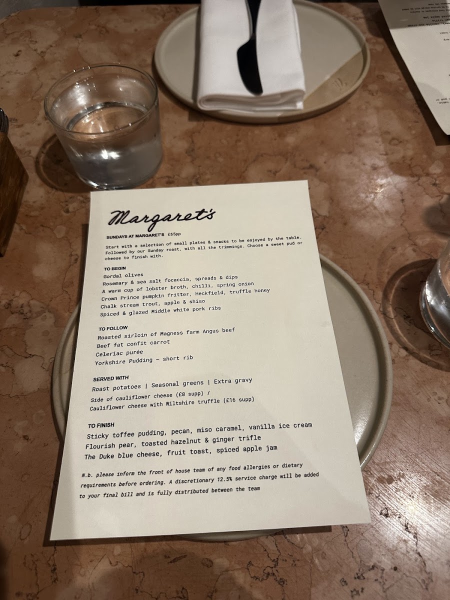 Margaret's Cambridge Photo Menu 9