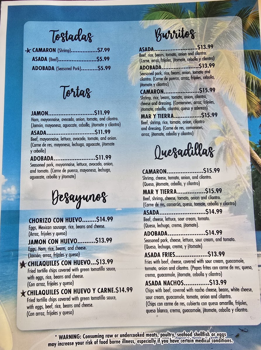 EL TIBURON RESTAURANTE Photo Menu 1