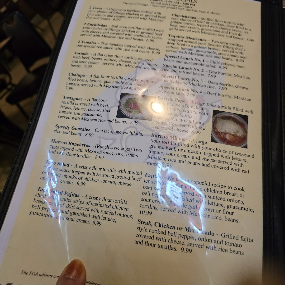 Miguel's Mexican Restaurant Photo Menu 10