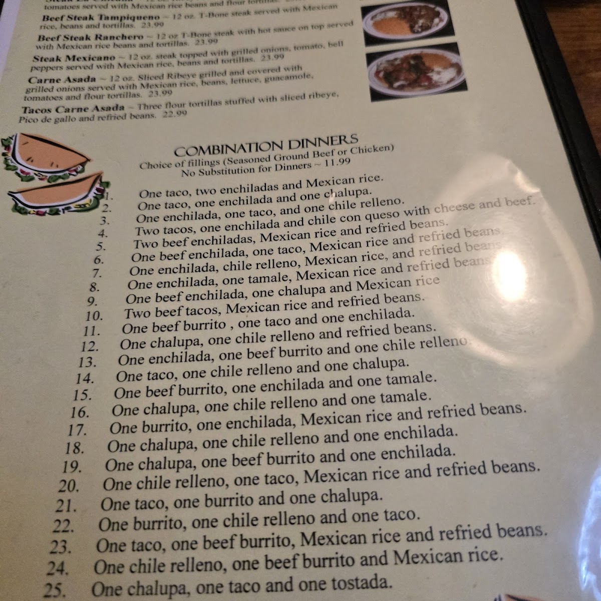 Miguel's Mexican Restaurant Photo Menu 2