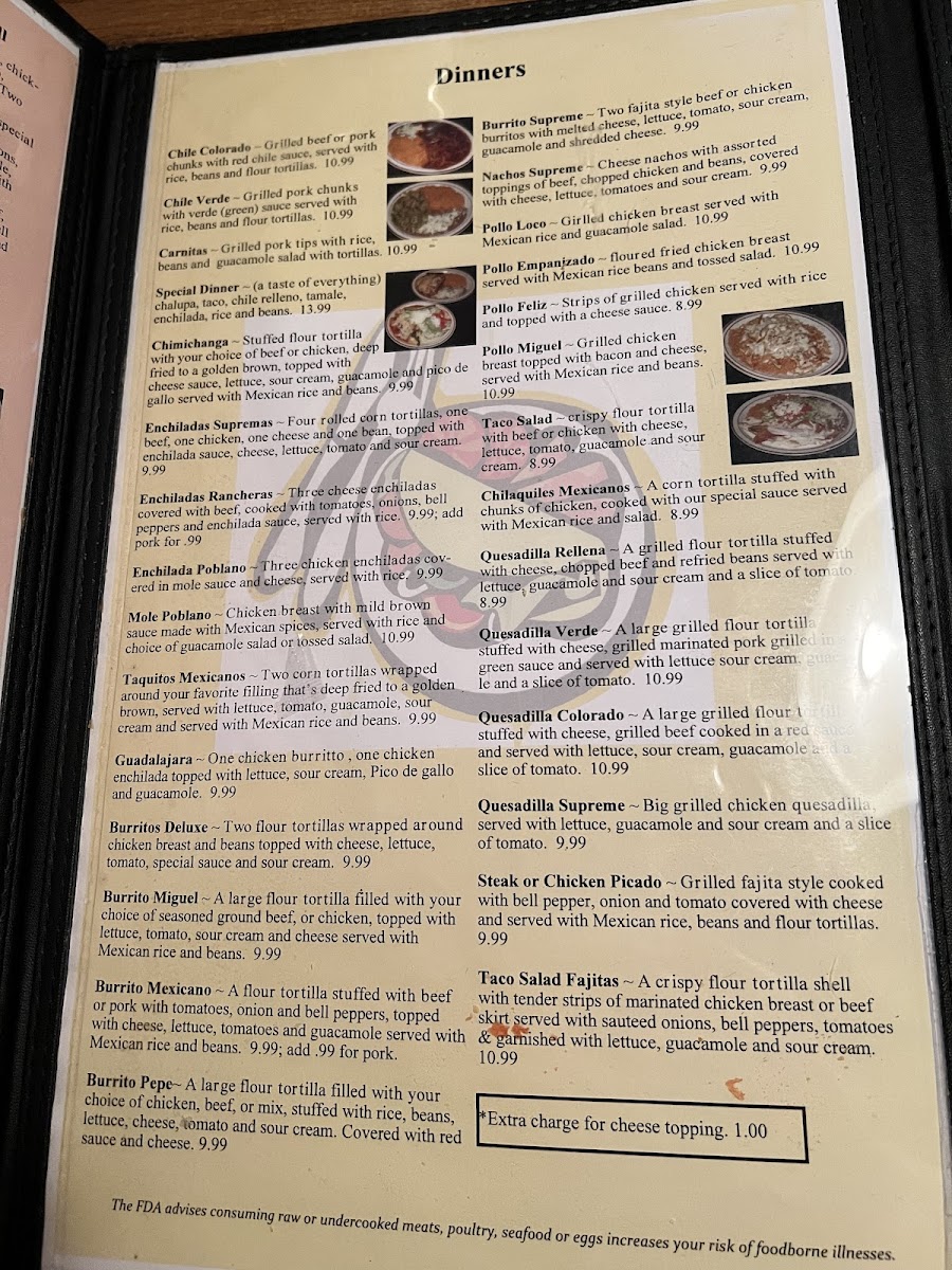 Miguel's Mexican Restaurant Photo Menu 3