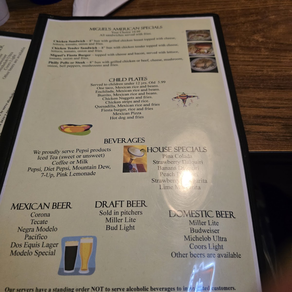 Miguel's Mexican Restaurant Photo Menu 4