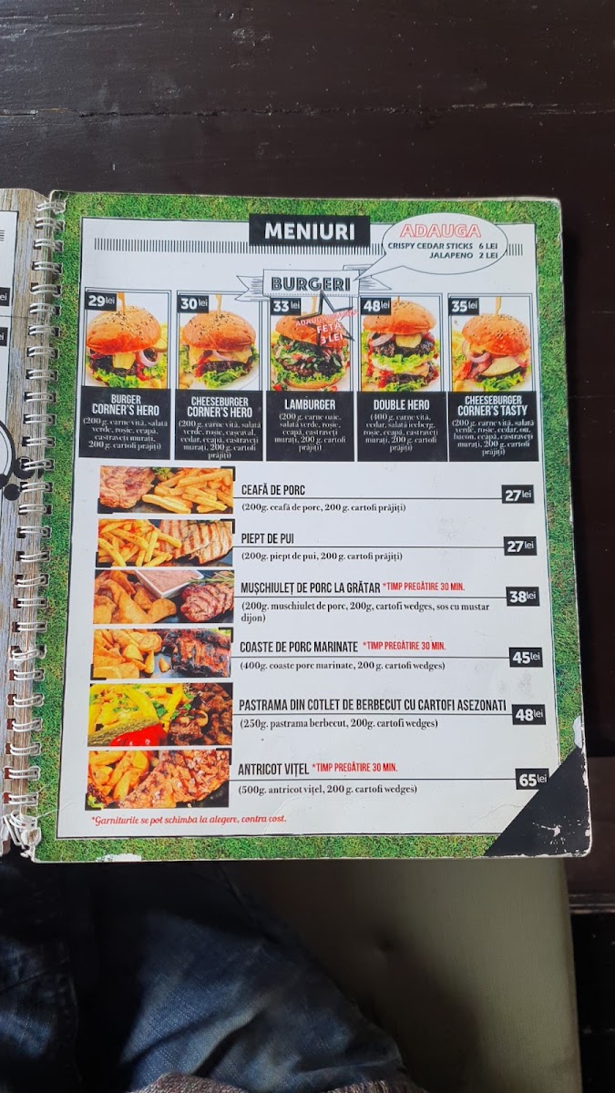 Corner Pub & Grill Photo Menu 1